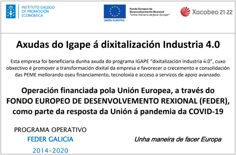 Cartel de axudas do Igape á dixitalización Industria 4.0